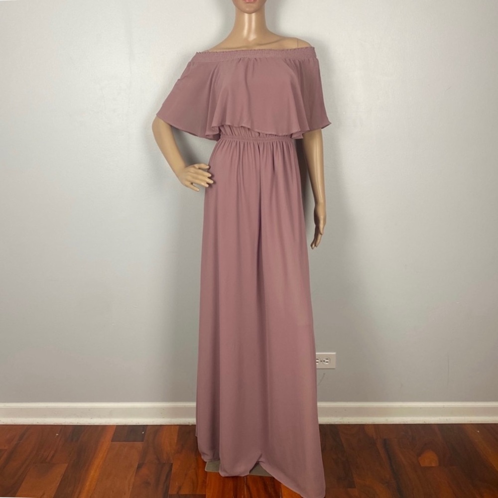 SHOW ME YOUR MUMU OFF-THE-SHOULDER RUFFLE MAXI DRESS - Picture 2 of 10